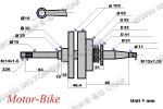 КОЛЯНОВ ВАЛ ЗА ХОНДА PCX 150 (С ЕДИН ЛАГЕР) RMS-3